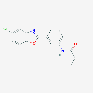 molecular formula C17H15ClN2O2 B251842 N-[3-(5-chloro-1,3-benzoxazol-2-yl)phenyl]-2-methylpropanamide 