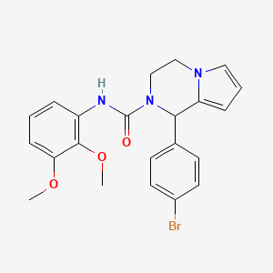 molecular formula C22H22BrN3O3 B2518420 1-(4-溴苯基)-N-(2,3-二甲氧基苯基)-3,4-二氢吡咯并[1,2-a]吡嗪-2(1H)-甲酰胺 CAS No. 899960-14-6