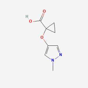 molecular formula C8H10N2O3 B2518422 1-(1-Methylpyrazol-4-yl)oxycyclopropane-1-carboxylic acid CAS No. 2309457-59-6
