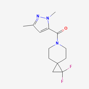 molecular formula C13H17F2N3O B2518426 (1,1-difluoro-6-azaspiro[2.5]octan-6-yl)(1,3-dimethyl-1H-pyrazol-5-yl)methanone CAS No. 2097933-62-3