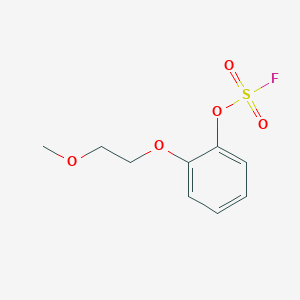 molecular formula C9H11FO5S B2518432 1-Fluorosulfonyloxy-2-(2-methoxyethoxy)benzene CAS No. 2411218-79-4