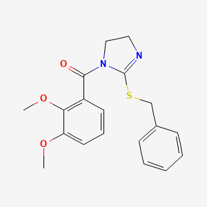 molecular formula C19H20N2O3S B2518436 (2-(benzylthio)-4,5-dihydro-1H-imidazol-1-yl)(2,3-dimethoxyphenyl)methanone CAS No. 851863-83-7
