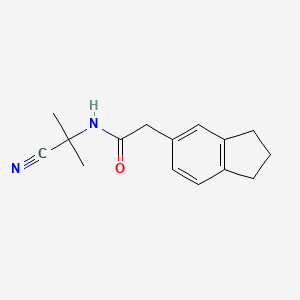 molecular formula C15H18N2O B2518438 N-(2-Cyanopropan-2-yl)-2-(2,3-dihydro-1H-inden-5-yl)acetamide CAS No. 2418723-63-2