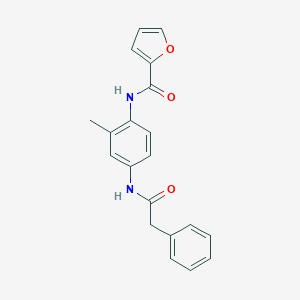 molecular formula C20H18N2O3 B251844 N-{2-methyl-4-[(phenylacetyl)amino]phenyl}-2-furamide 