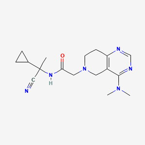 molecular formula C17H24N6O B2518443 N-(1-cyano-1-cyclopropylethyl)-2-[4-(dimethylamino)-5H,6H,7H,8H-pyrido[4,3-d]pyrimidin-6-yl]acetamide CAS No. 1280919-52-9