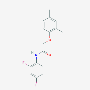 molecular formula C16H15F2NO2 B251845 N-(2,4-difluorophenyl)-2-(2,4-dimethylphenoxy)acetamide 
