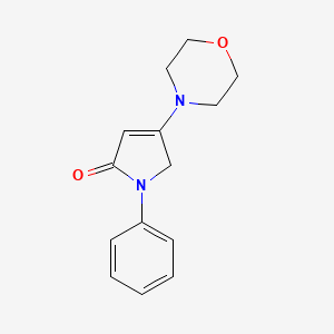 molecular formula C14H16N2O2 B2518458 4-Morpholino-1-phenyl-1H-pyrrol-2(5H)-one CAS No. 330196-27-5