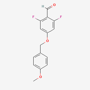 molecular formula C15H12F2O3 B2518459 2,6-DIfluoro-4-[(4-methoxyphenyl)methoxy]benzaldehyde CAS No. 2288708-86-9
