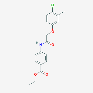 molecular formula C18H18ClNO4 B251846 Ethyl 4-{[(4-chloro-3-methylphenoxy)acetyl]amino}benzoate 