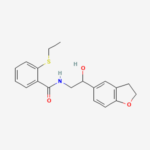 N-(2-(2,3-dihydrobenzofuran-5-yl)-2-hydroxyethyl)-2-(ethylthio)benzamide