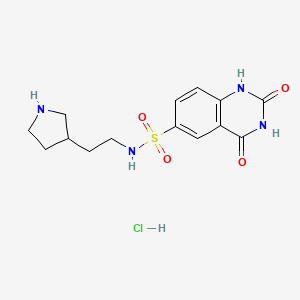 2,4-Dioxo-N-(2-pyrrolidin-3-ylethyl)-1H-quinazoline-6-sulfonamide;hydrochloride