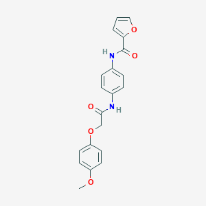 molecular formula C20H18N2O5 B251847 N-(4-{[(4-methoxyphenoxy)acetyl]amino}phenyl)furan-2-carboxamide 