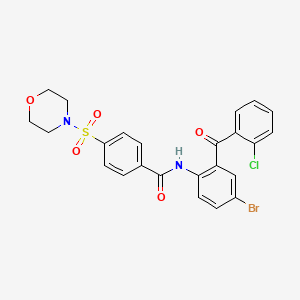 molecular formula C24H20BrClN2O5S B2518470 N-(4-bromo-2-(2-chlorobenzoyl)phenyl)-4-(morpholinosulfonyl)benzamide CAS No. 312756-11-9