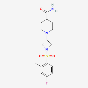 1-(1-((4-Fluoro-2-methylphenyl)sulfonyl)azetidin-3-yl)piperidine-4-carboxamide