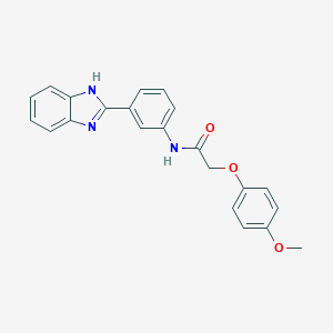 molecular formula C22H19N3O3 B251848 N-[3-(1H-benzimidazol-2-yl)phenyl]-2-(4-methoxyphenoxy)acetamide 