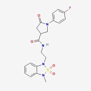 1-(4-fluorophenyl)-N-(2-(3-methyl-2,2-dioxidobenzo[c][1,2,5]thiadiazol-1(3H)-yl)ethyl)-5-oxopyrrolidine-3-carboxamide