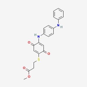 Methyl 3-[(3,6-dioxo-4-{[4-(phenylamino)phenyl]amino}cyclohexa-1,4-dien-1-yl)sulfanyl]propanoate