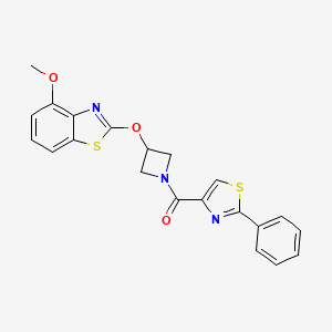 (3-((4-Methoxybenzo[d]thiazol-2-yl)oxy)azetidin-1-yl)(2-phenylthiazol-4-yl)methanone