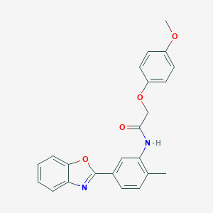 molecular formula C23H20N2O4 B251849 N-[5-(1,3-benzoxazol-2-yl)-2-methylphenyl]-2-(4-methoxyphenoxy)acetamide 