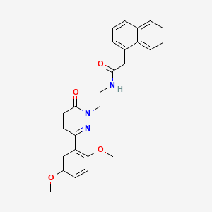 molecular formula C26H25N3O4 B2518491 N-(2-(3-(2,5-dimethoxyphenyl)-6-oxopyridazin-1(6H)-yl)ethyl)-2-(naphthalen-1-yl)acetamide CAS No. 1021111-70-5