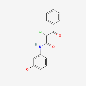 molecular formula C16H14ClNO3 B2518493 2-氯-N-(3-甲氧基苯基)-3-氧代-3-苯基丙酰胺 CAS No. 848658-79-7