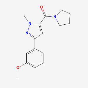 (3-(3-methoxyphenyl)-1-methyl-1H-pyrazol-5-yl)(pyrrolidin-1-yl)methanone