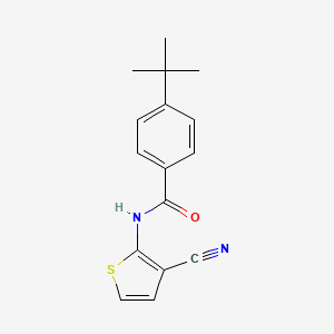 molecular formula C16H16N2OS B2518504 4-叔丁基-N-(3-氰基噻吩-2-基)苯甲酰胺 CAS No. 865546-04-9