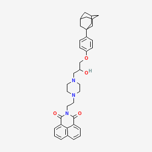 molecular formula C37H43N3O4 B2518514 2-[2-[4-[3-[4-(1-金刚烷基)苯氧基]-2-羟丙基]哌嗪-1-基]乙基]苯并[de]异喹啉-1,3-二酮 CAS No. 610757-09-0