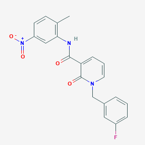 molecular formula C20H16FN3O4 B2518516 1-(3-fluorobenzyl)-N-(2-methyl-5-nitrophenyl)-2-oxo-1,2-dihydropyridine-3-carboxamide CAS No. 941909-21-3