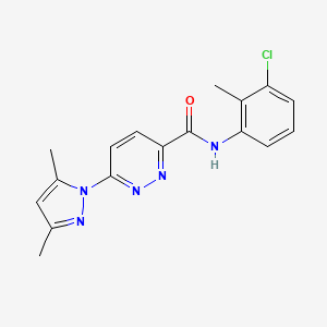 molecular formula C17H16ClN5O B2518517 N-(3-chloro-2-methylphenyl)-6-(3,5-dimethyl-1H-pyrazol-1-yl)pyridazine-3-carboxamide CAS No. 1351641-10-5