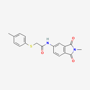 molecular formula C18H16N2O3S B2518519 N-(2-methyl-1,3-dioxoisoindolin-5-yl)-2-(p-tolylthio)acetamide CAS No. 895455-86-4