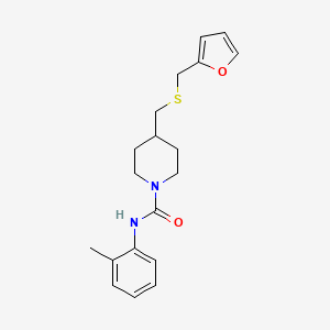 4-(((furan-2-ylmethyl)thio)methyl)-N-(o-tolyl)piperidine-1-carboxamide