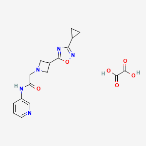 2-(3-(3-cyclopropyl-1,2,4-oxadiazol-5-yl)azetidin-1-yl)-N-(pyridin-3-yl)acetamide oxalate