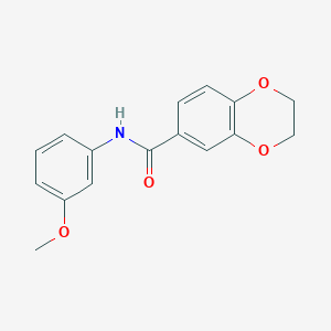 molecular formula C16H15NO4 B251854 N-(3-methoxyphenyl)-2,3-dihydro-1,4-benzodioxine-6-carboxamide 
