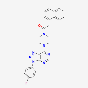 molecular formula C26H22FN7O B2518542 1-(4-(3-(4-fluorophenyl)-3H-[1,2,3]triazolo[4,5-d]pyrimidin-7-yl)piperazin-1-yl)-2-(naphthalen-1-yl)ethanone CAS No. 920226-69-3