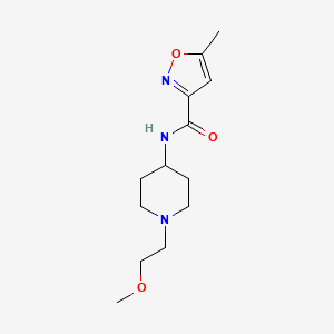 molecular formula C13H21N3O3 B2518544 N-(1-(2-methoxyethyl)piperidin-4-yl)-5-methylisoxazole-3-carboxamide CAS No. 1421478-08-1