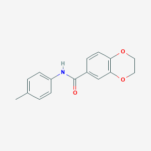 molecular formula C16H15NO3 B251855 N-(4-methylphenyl)-2,3-dihydro-1,4-benzodioxine-6-carboxamide 