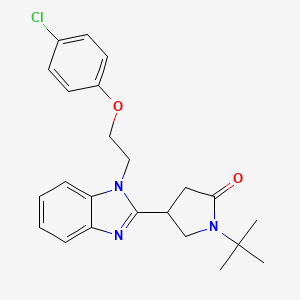 1-(tert-butyl)-4-(1-(2-(4-chlorophenoxy)ethyl)-1H-benzo[d]imidazol-2-yl)pyrrolidin-2-one