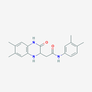 2-(6,7-dimethyl-3-oxo-1,2,3,4-tetrahydroquinoxalin-2-yl)-N-(3,4-dimethylphenyl)acetamide