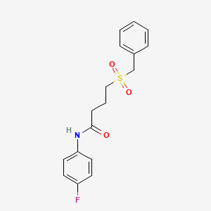 molecular formula C17H18FNO3S B2518573 4-(benzylsulfonyl)-N-(4-fluorophenyl)butanamide CAS No. 922468-34-6