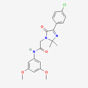 2-[4-(4-chlorophenyl)-2,2-dimethyl-5-oxoimidazol-1-yl]-N-(3,5-dimethoxyphenyl)acetamide