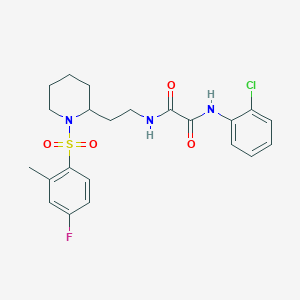 N1-(2-chlorophenyl)-N2-(2-(1-((4-fluoro-2-methylphenyl)sulfonyl)piperidin-2-yl)ethyl)oxalamide