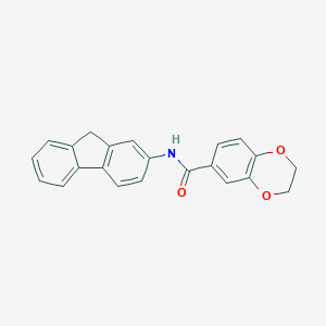 molecular formula C22H17NO3 B251859 N-(9H-fluoren-2-yl)-2,3-dihydro-1,4-benzodioxine-6-carboxamide 