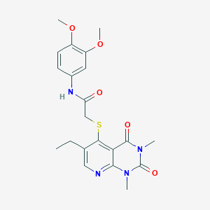 N-(3,4-dimethoxyphenyl)-2-((6-ethyl-1,3-dimethyl-2,4-dioxo-1,2,3,4-tetrahydropyrido[2,3-d]pyrimidin-5-yl)thio)acetamide