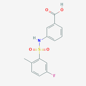 3-(5-Fluoro-2-methylbenzenesulfonamido)benzoic acid