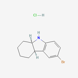 molecular formula C12H15BrClN B2518598 Rac-(4aR,9aR)-6-bromo-2,3,4,4a,9,9a-hexahydro-1H-carbazole hydrochloride CAS No. 1807941-38-3