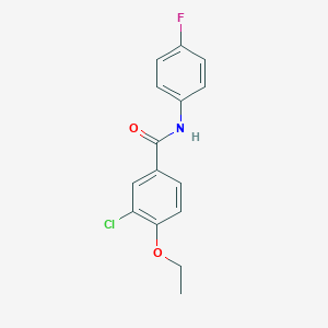 molecular formula C15H13ClFNO2 B251860 3-chloro-4-ethoxy-N-(4-fluorophenyl)benzamide 