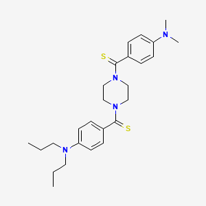 molecular formula C26H36N4S2 B2518600 (4-(Dimethylamino)phenyl)(4-(4-(dipropylamino)phenylcarbonothioyl)piperazin-1-yl)methanethione CAS No. 899351-34-9