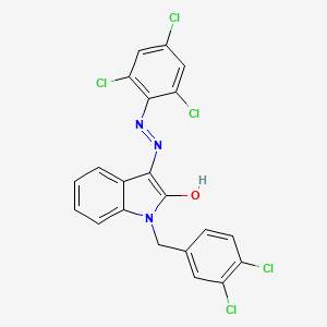 1-(3,4-dichlorobenzyl)-1H-indole-2,3-dione 3-[N-(2,4,6-trichlorophenyl)hydrazone]