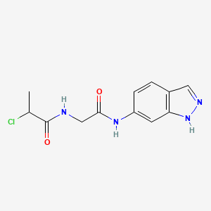 2-Chloro-N-[2-(1H-indazol-6-ylamino)-2-oxoethyl]propanamide